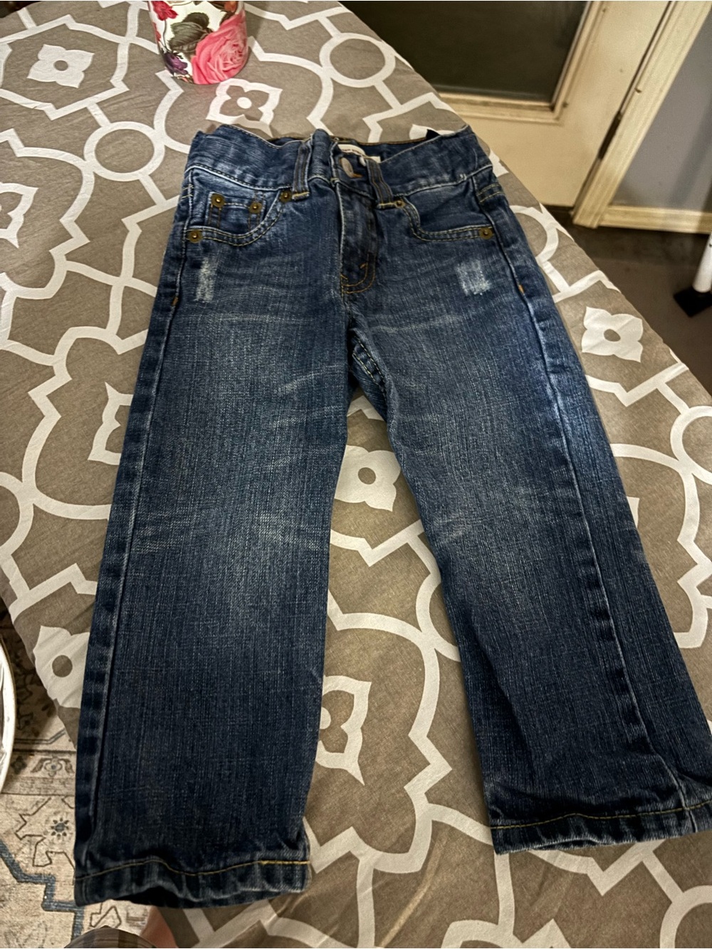 Levi's Boys Straight Jeans in Dark Blue Denim